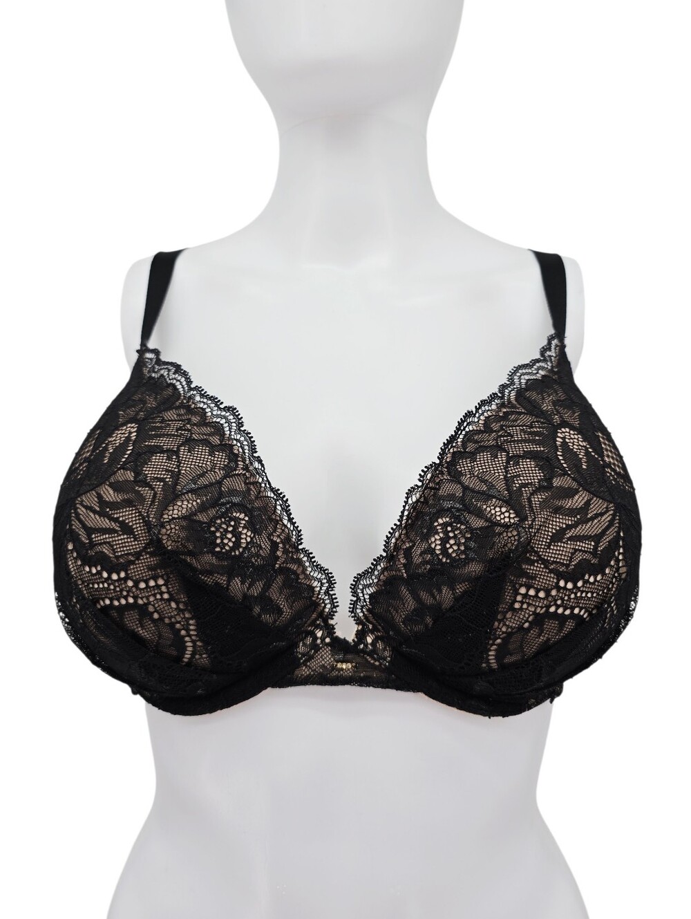Victoria's Secret Plunge Lace Bra Black 38D